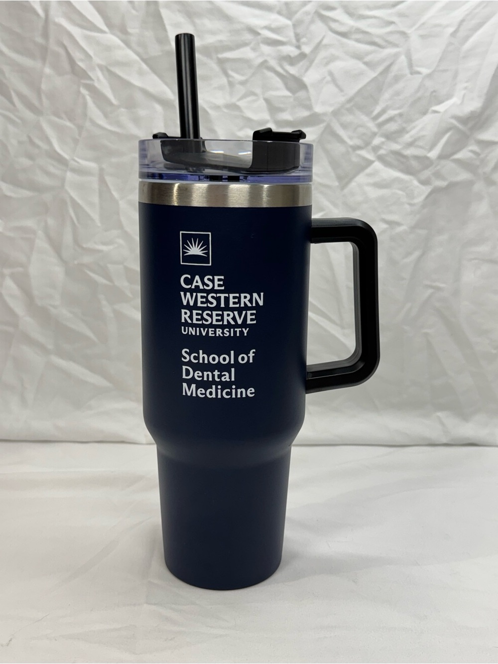 Case Western Reserve University Navy Travel Mug – School of Dental Medicine